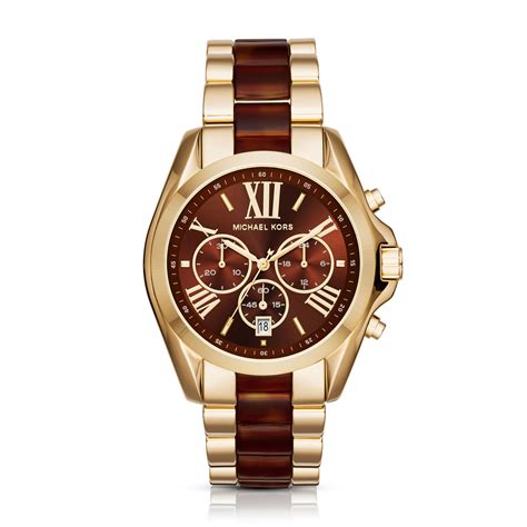 michael kors mens tortoise watch|michael kors gold tone.